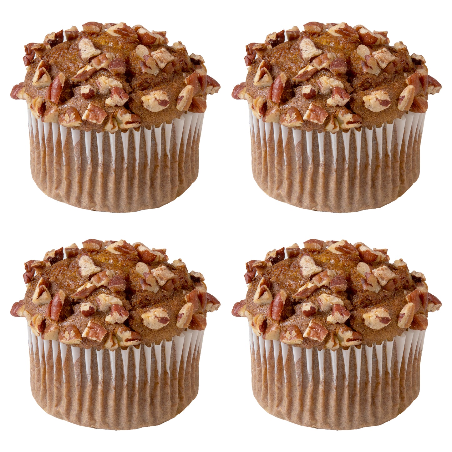 4 pumpkin pecan muffin images